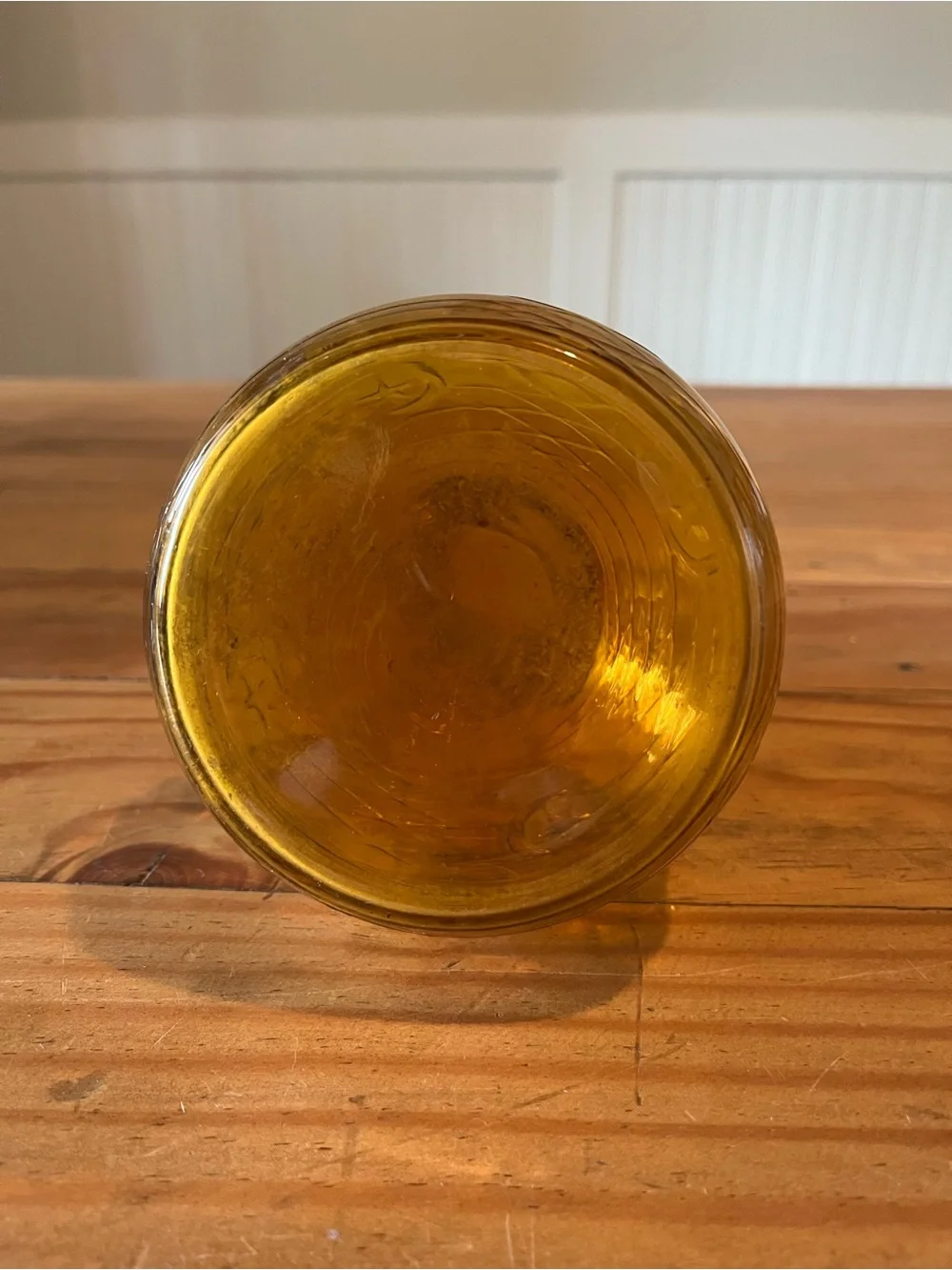 Vintage Owens Illinois Glass Bagdad Moon and Star Amber Glass Bottle